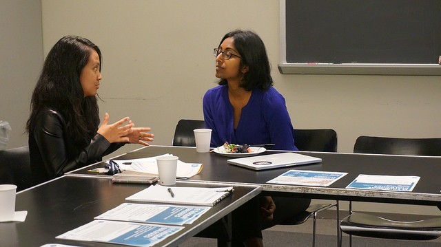 Kitana ANanda speaking with a workshop participant